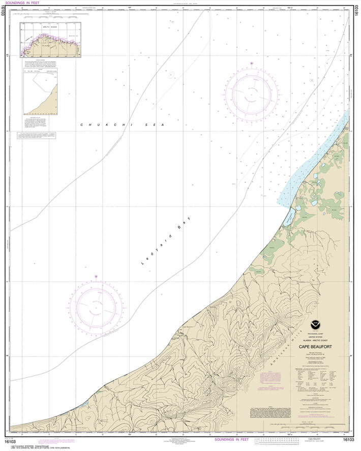 HISTORICAL NOAA Chart 16103: Cape Beaufort