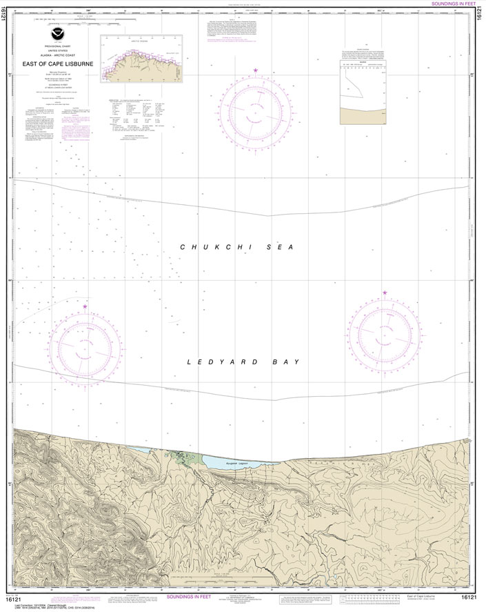 HISTORICAL NOAA Chart 16121: East of Cape Lisburne