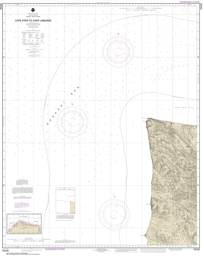 HISTORICAL NOAA Chart 16122: Cape Dyer to Cape Lisburge