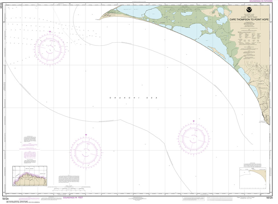 HISTORICAL NOAA Chart 16124: Cape Thompson to Point Hope