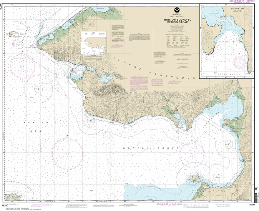 NOAA Chart 16200: Norton Sound;Golovnin Bay