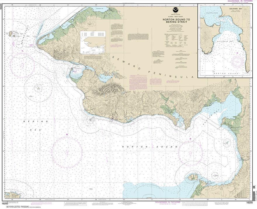 HISTORICAL NOAA Chart 16200: Norton Sound;Golovnin Bay