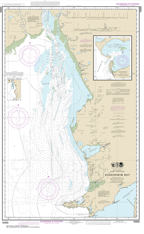 NOAA Chart 16300: Kuskokwim Bay;Goodnews Bay