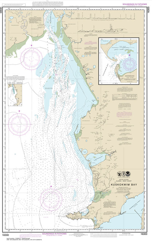 HISTORICAL NOAA Chart 16300: Kuskokwim Bay;Goodnews Bay