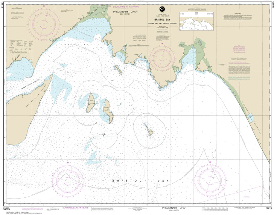 HISTORICAL NOAA Chart 16315: Bristol Bay-Togiak Bay and Walrus Islands