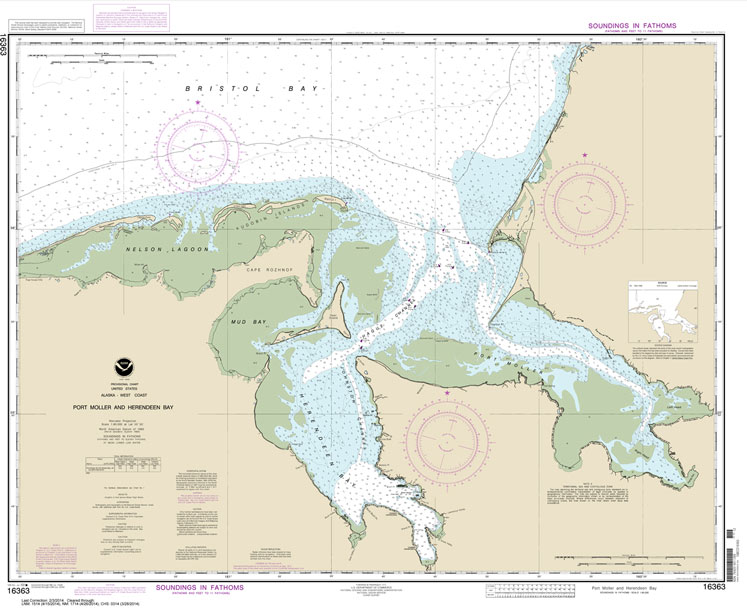 HISTORICAL NOAA Chart 16363: Port Moller and Herendeen Bay