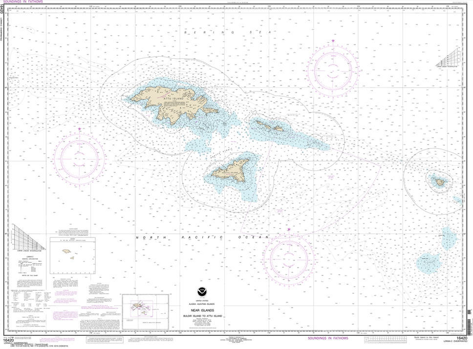 HISTORICAL NOAA Chart 16420: Near Islands Buldir Island to Attu Island