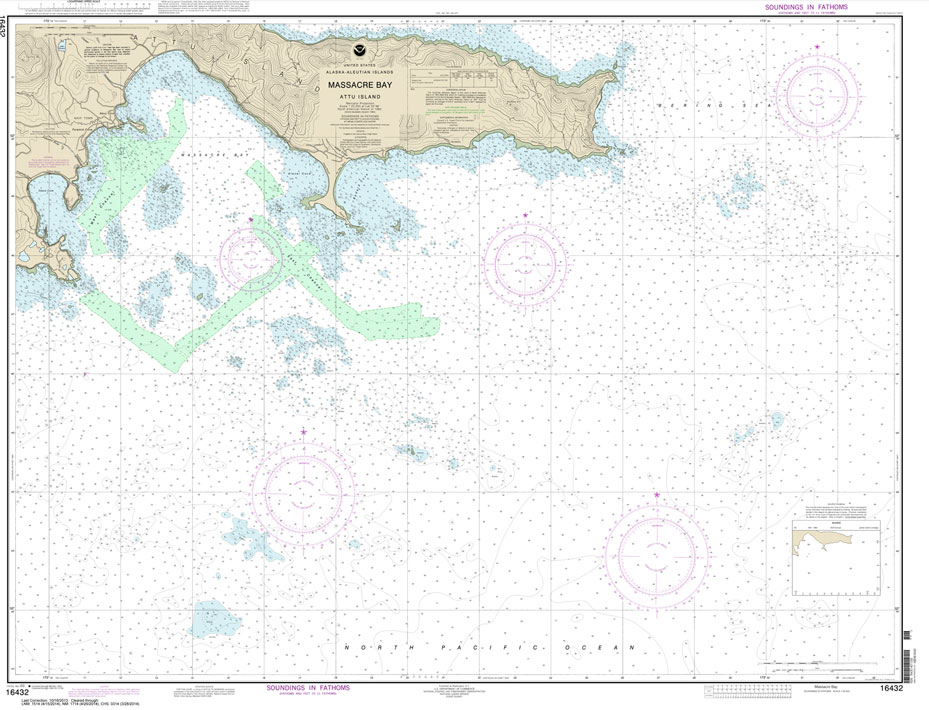 HISTORICAL NOAA Chart 16432: Massacre Bay