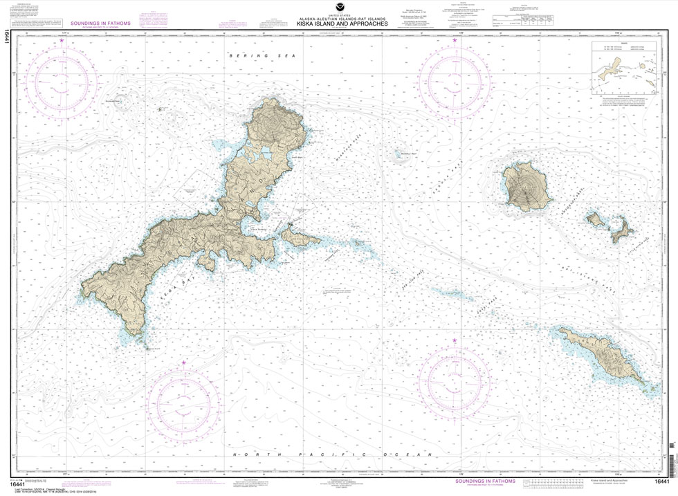 HISTORICAL NOAA Chart 16441: Kiska Island and approaches