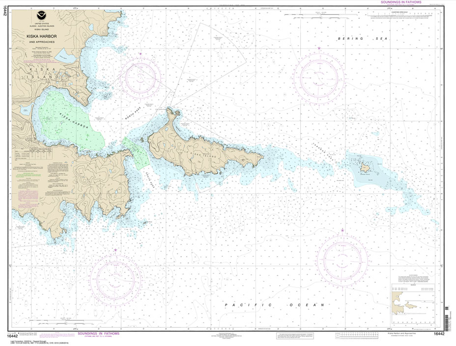 HISTORICAL NOAA Chart 16442: Kiska Harbor and Approaches