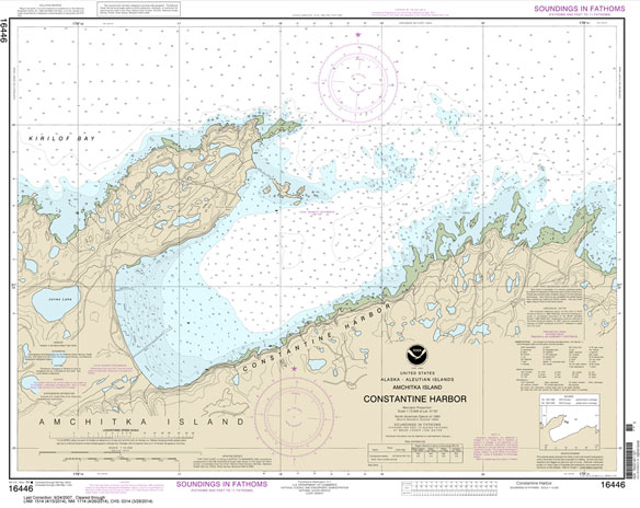 HISTORICAL NOAA Chart 16446: Constantine Harbor: Amchitka Island