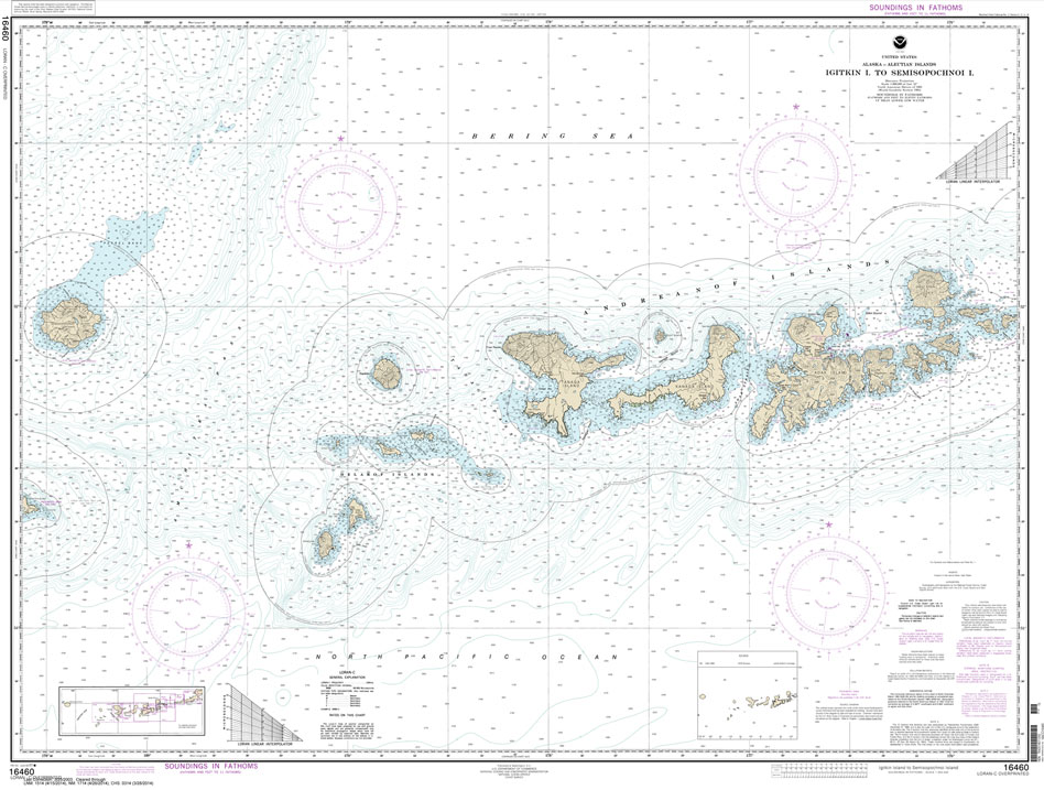 HISTORICAL NOAA Chart 16460: Igitkin ls. to Semisopochnoi Island