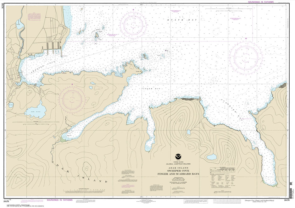 HISTORICAL NOAA Chart 16476: Sweeper Cove: Finger and Scabbard Bays