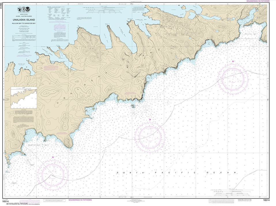 HISTORICAL NOAA Chart 16514: Kulikak Bay and Surveyor Bay