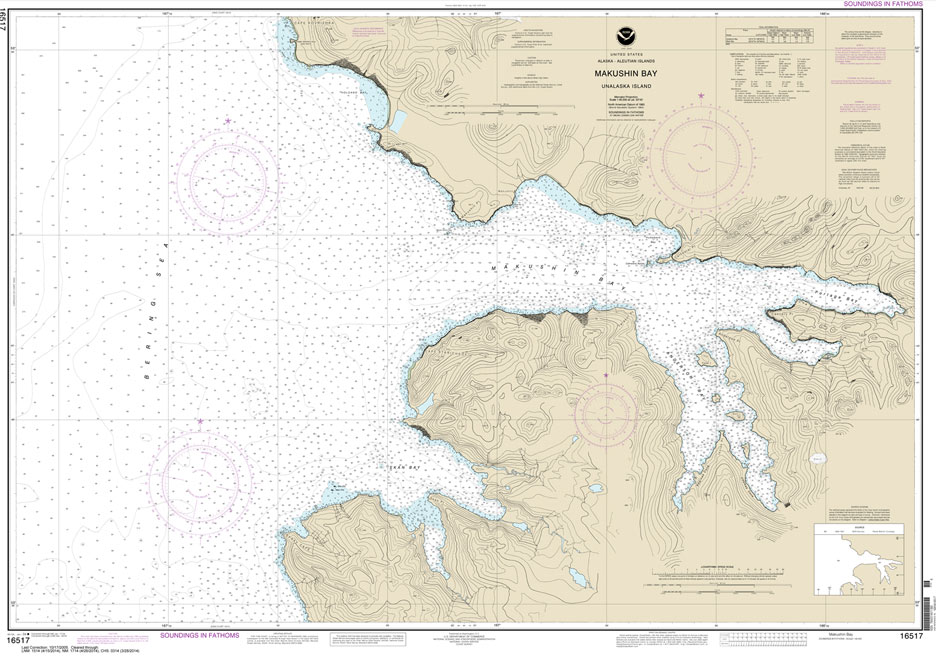 HISTORICAL NOAA Chart 16517: Makushin Bay