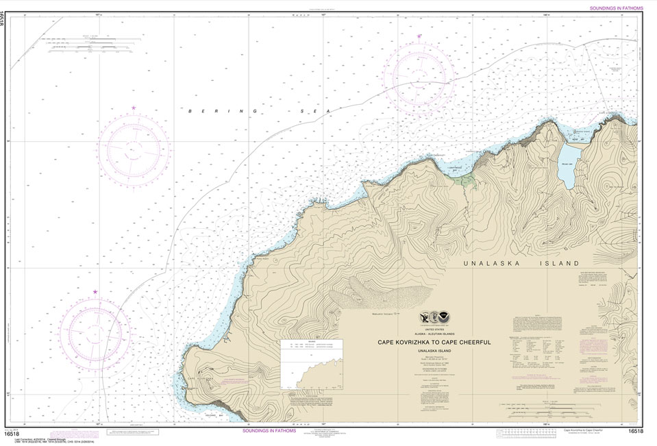 HISTORICAL NOAA Chart 16518: Cape Kavrizhka to Cape Cheerful