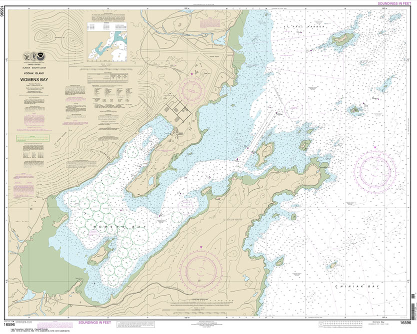 HISTORICAL NOAA Chart 16596: Womens Bay