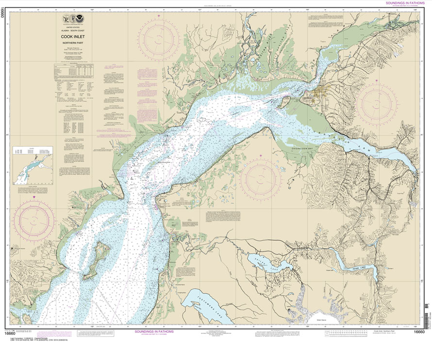 HISTORICAL NOAA Chart 16660: Cook Inlet-northern part