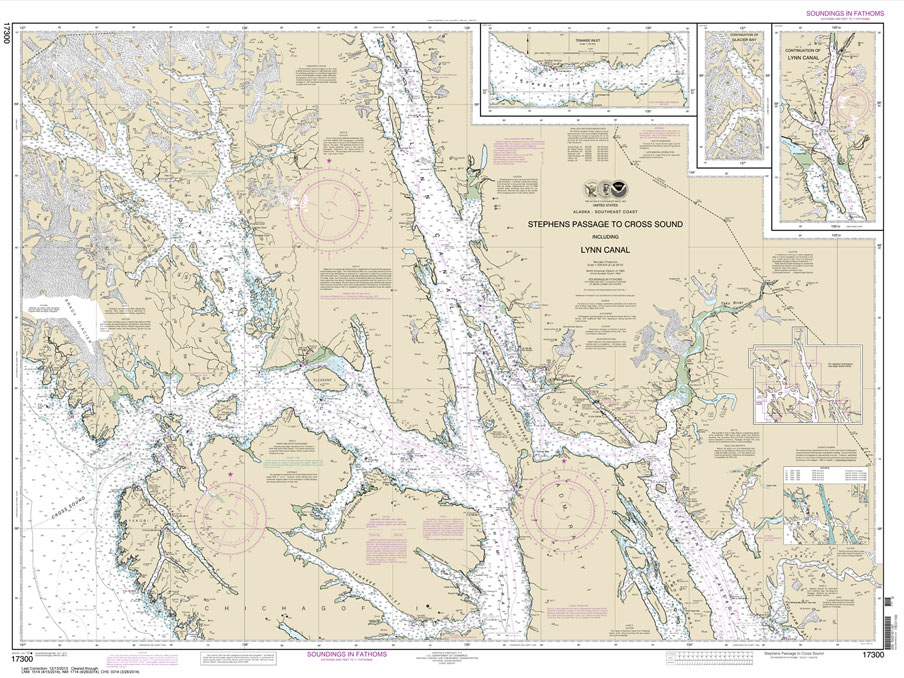 HISTORICAL NOAA Chart 17300: Stephens Passage to Cross Sound: including Lynn Canal