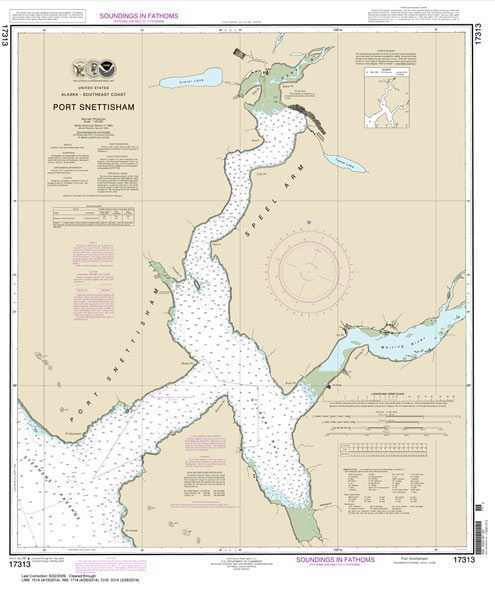 HISTORICAL NOAA Chart 17313: Port Snettisham