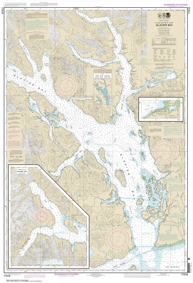 HISTORICAL NOAA Chart 17318: Glacier Bay;Bartlett Cove