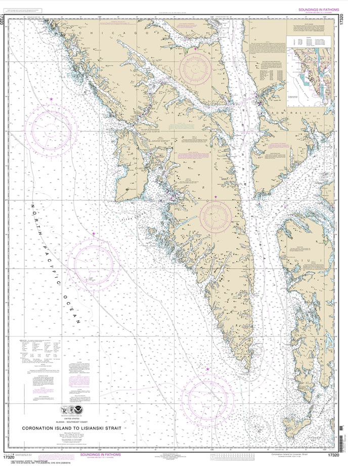 HISTORICAL NOAA Chart 17320: Coronation Island to Lisianski Strait