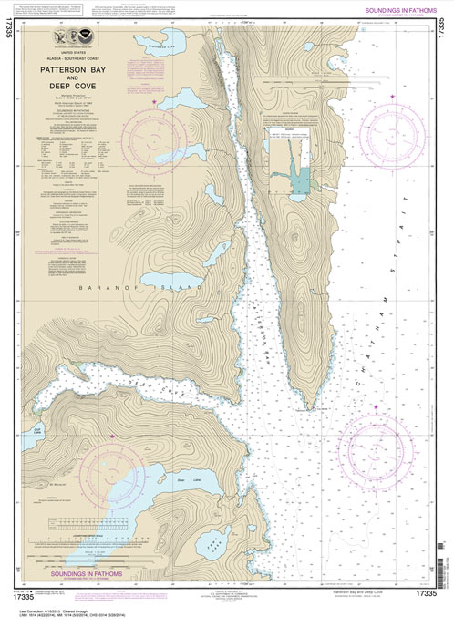 HISTORICAL NOAA Chart 17335: Patterson Bay and Deep Cove