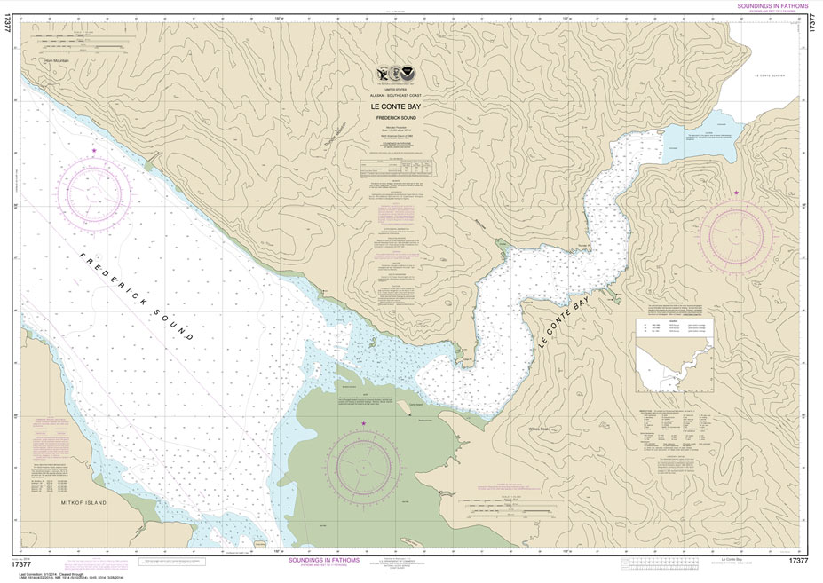 HISTORICAL NOAA Chart 17377: Le Conte Bay