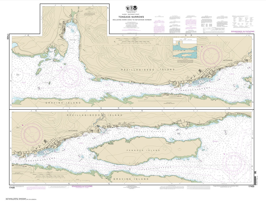 HISTORICAL NOAA Chart 17430: Tongass Narrows
