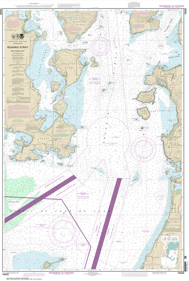NOAA Chart 18429: Rosario Strait-southern part