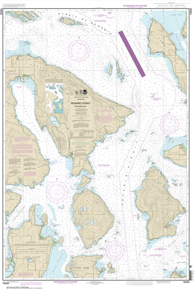 NOAA Chart 18430: Rosario Strait-northern part