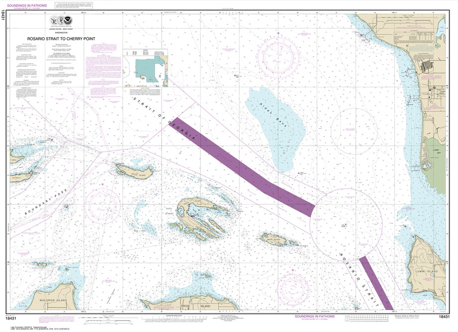 NOAA Chart 18431: Rosario Stait to Cherry Point