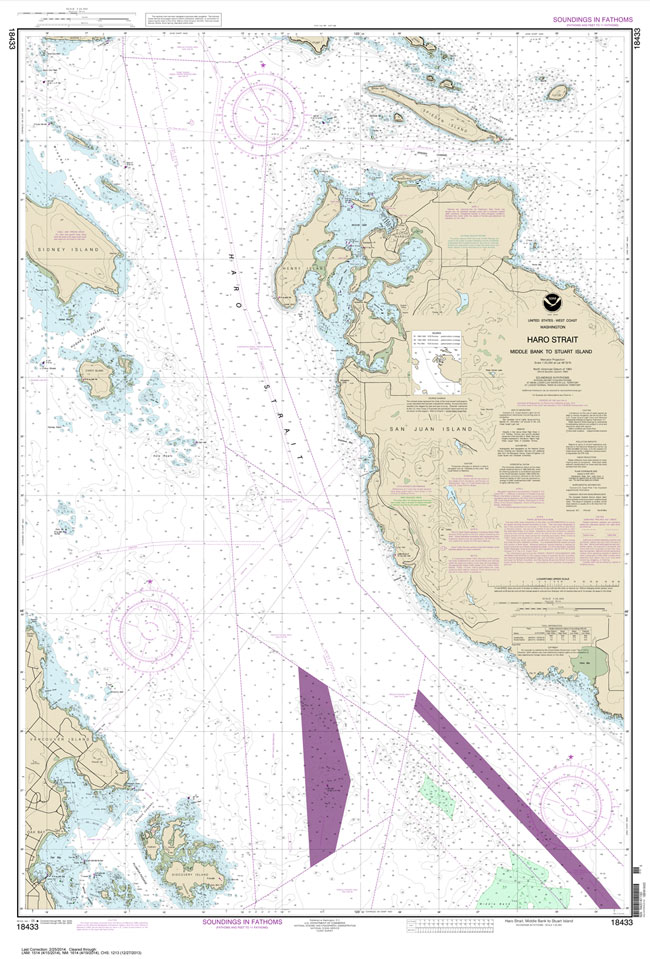 NOAA Chart 18433: Haro-Strait-Middle Bank to Stuart Island