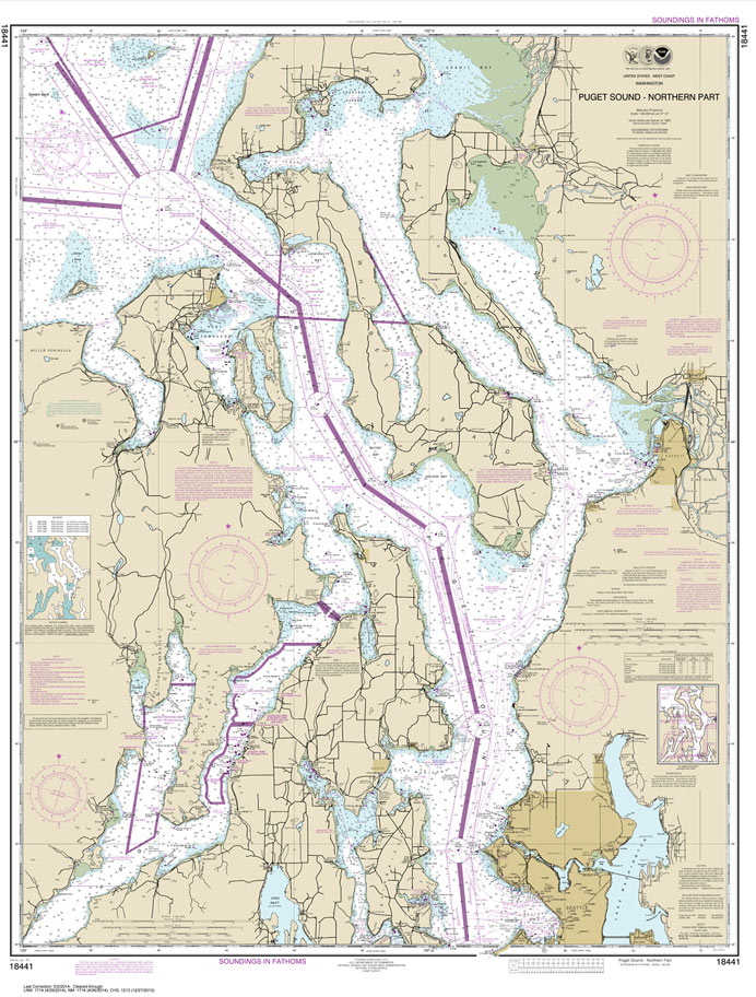 NOAA Chart 18441: Puget Sound-northern part