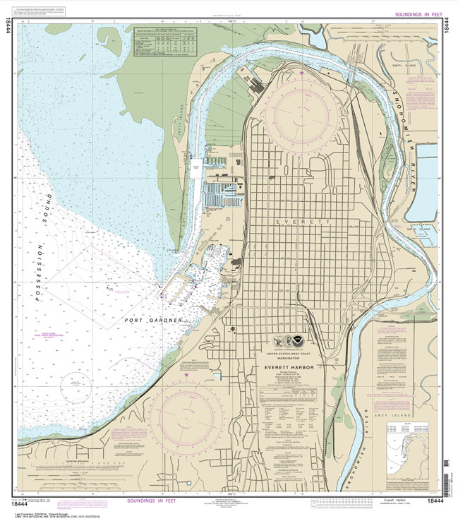 HISTORICAL NOAA Chart 18444: Everett Harbor