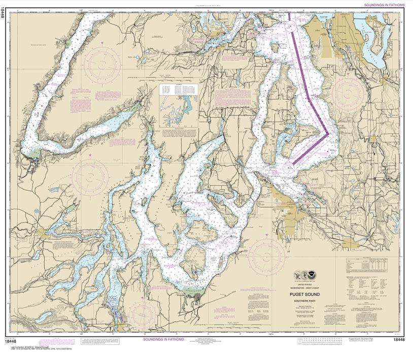 NOAA Chart 18448: Puget Sound-southern part