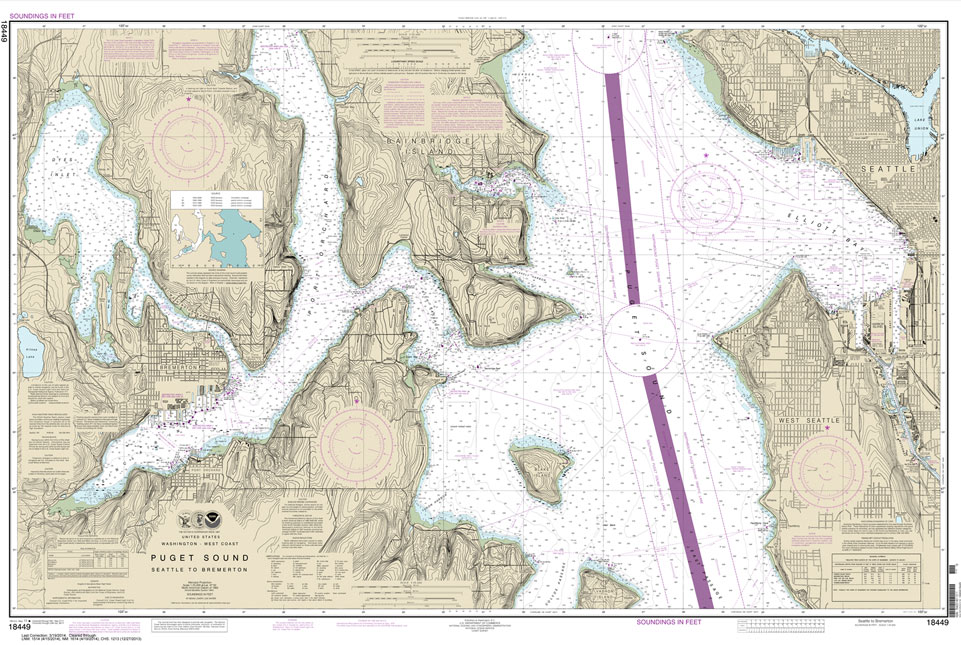 NOAA Chart 18449: Puget Sound-Seattle to Bremerton