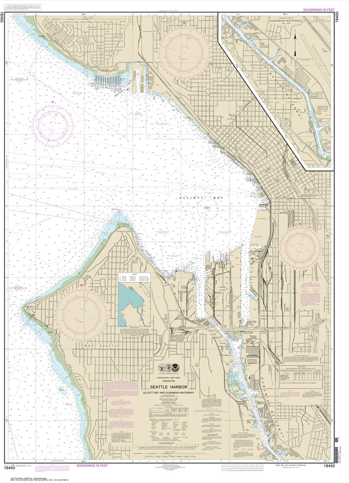 HISTORICAL NOAA Chart 18450: Seattle Harbor: Elliott Bay and Duwamish Waterway