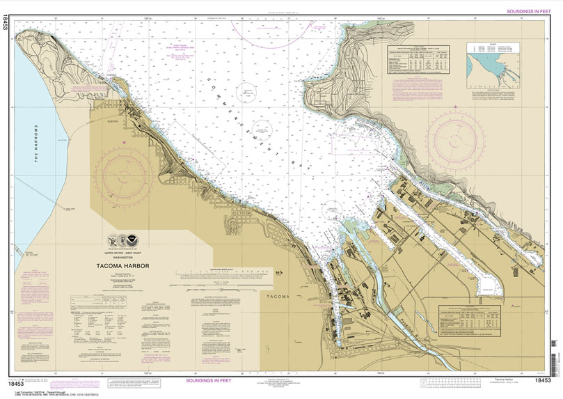HISTORICAL NOAA Chart 18453: Tacoma Harbor