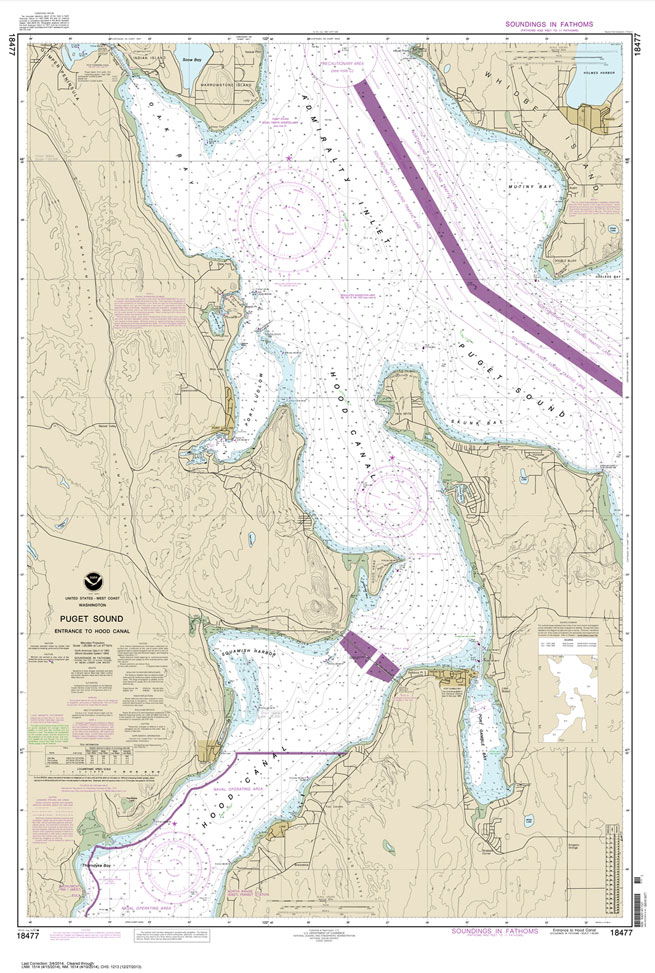 NOAA Chart 18477: Puget Sound-Entrance to Hood Canal