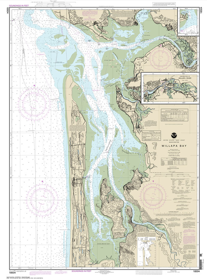 NOAA Chart 18504: Willapa Bay;Toke Pt.