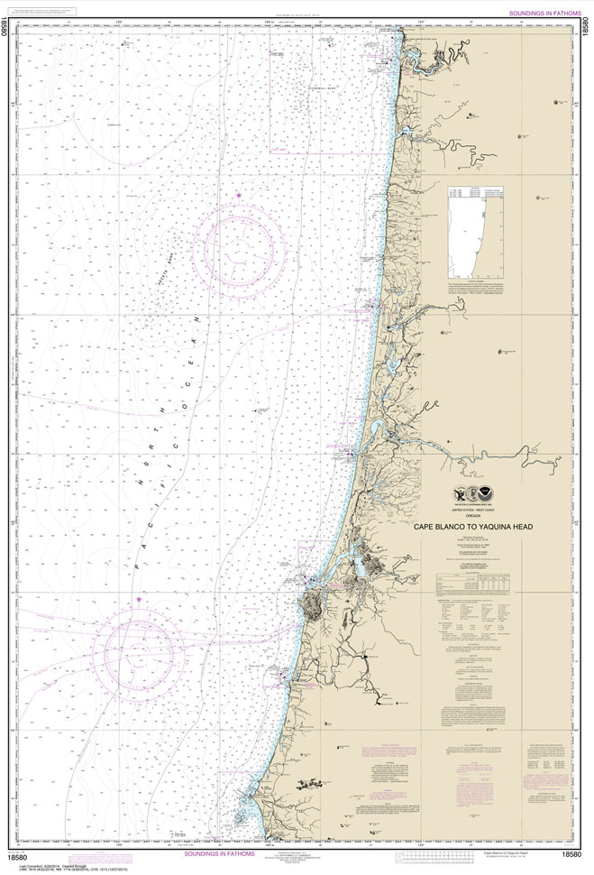 NOAA Chart 18580: Cape Blanco to Yaquina Head