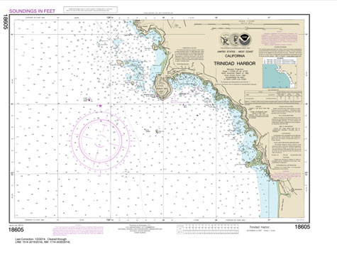 HISTORICAL NOAA Chart 18605: Trinidad Harbor