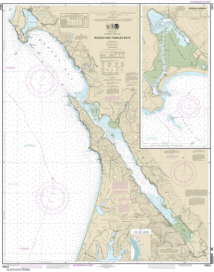 NOAA Chart 18643: Bodega and Tomales Bays;Bodega Harbor