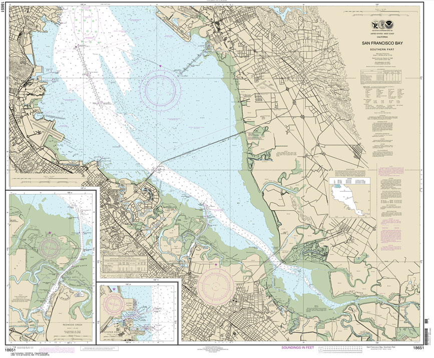 NOAA Chart 18651: San Francisco Bay-southern part;Redwood Creek.;Oyster Point