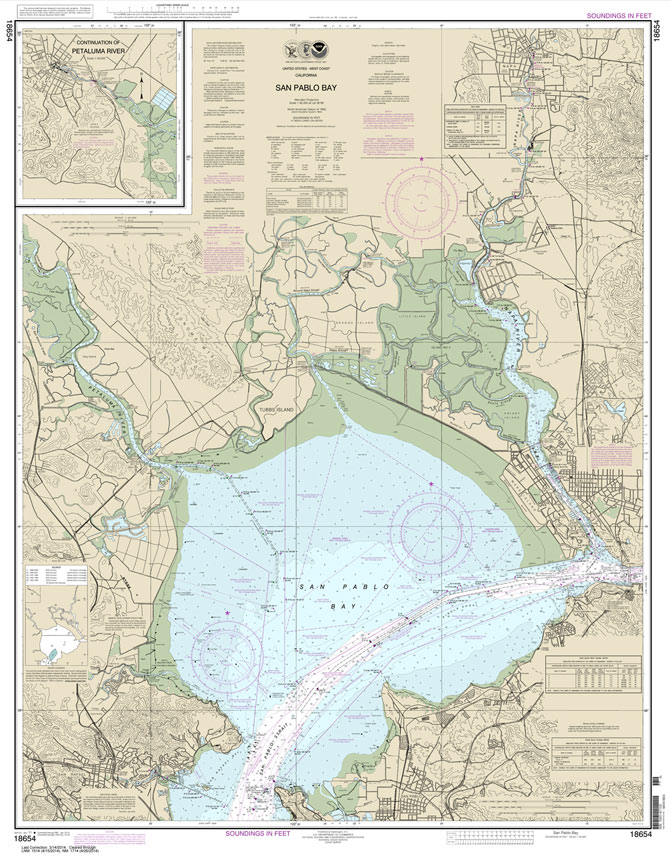 NOAA Chart 18654: San Pablo Bay