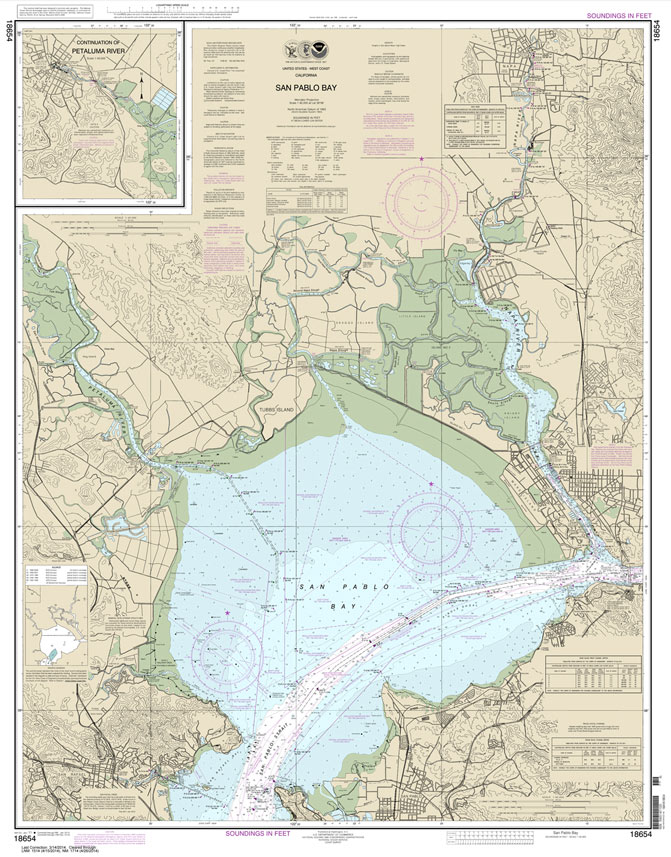 HISTORICAL NOAA Chart 18654: San Pablo Bay