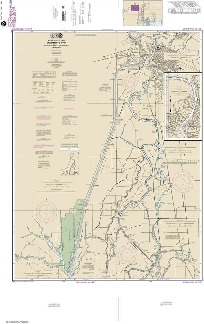 NOAA Chart 18662: Sacramento River Andrus Island to Sacramento