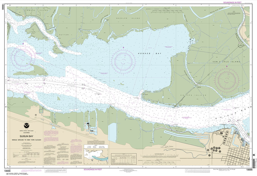 HISTORICAL NOAA Chart 18666: Suisun Bay Middle Ground to New York Slough