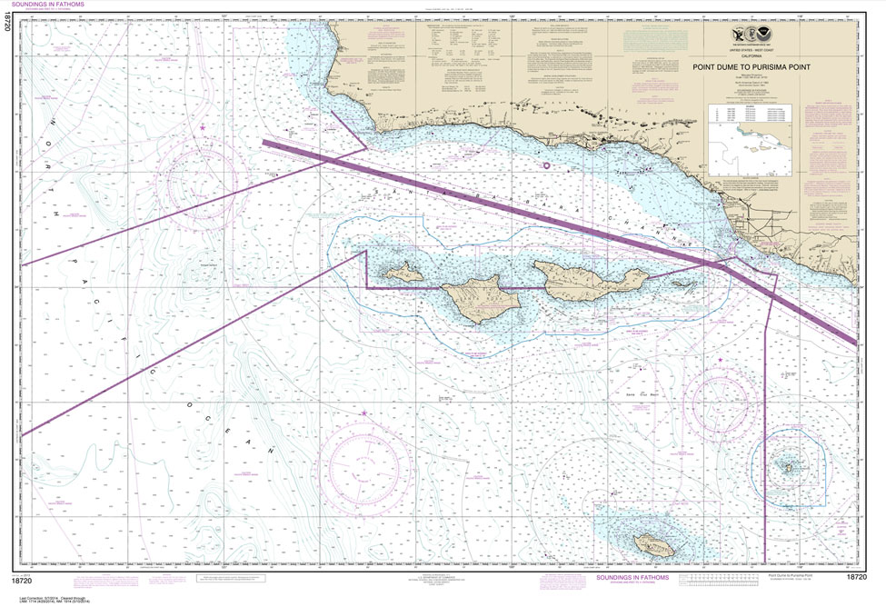 HISTORICAL NOAA Chart 18720: Point Dume to Purisma Point